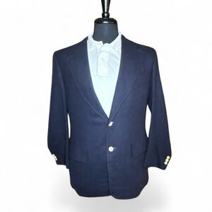 Regent House 100% Cashmere Blazer Jacket Mens Size 40 Navy Blue Union Made 50s